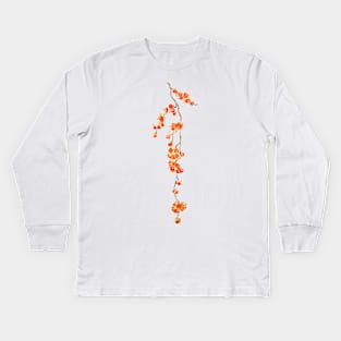 orange Kids Long Sleeve T-Shirt